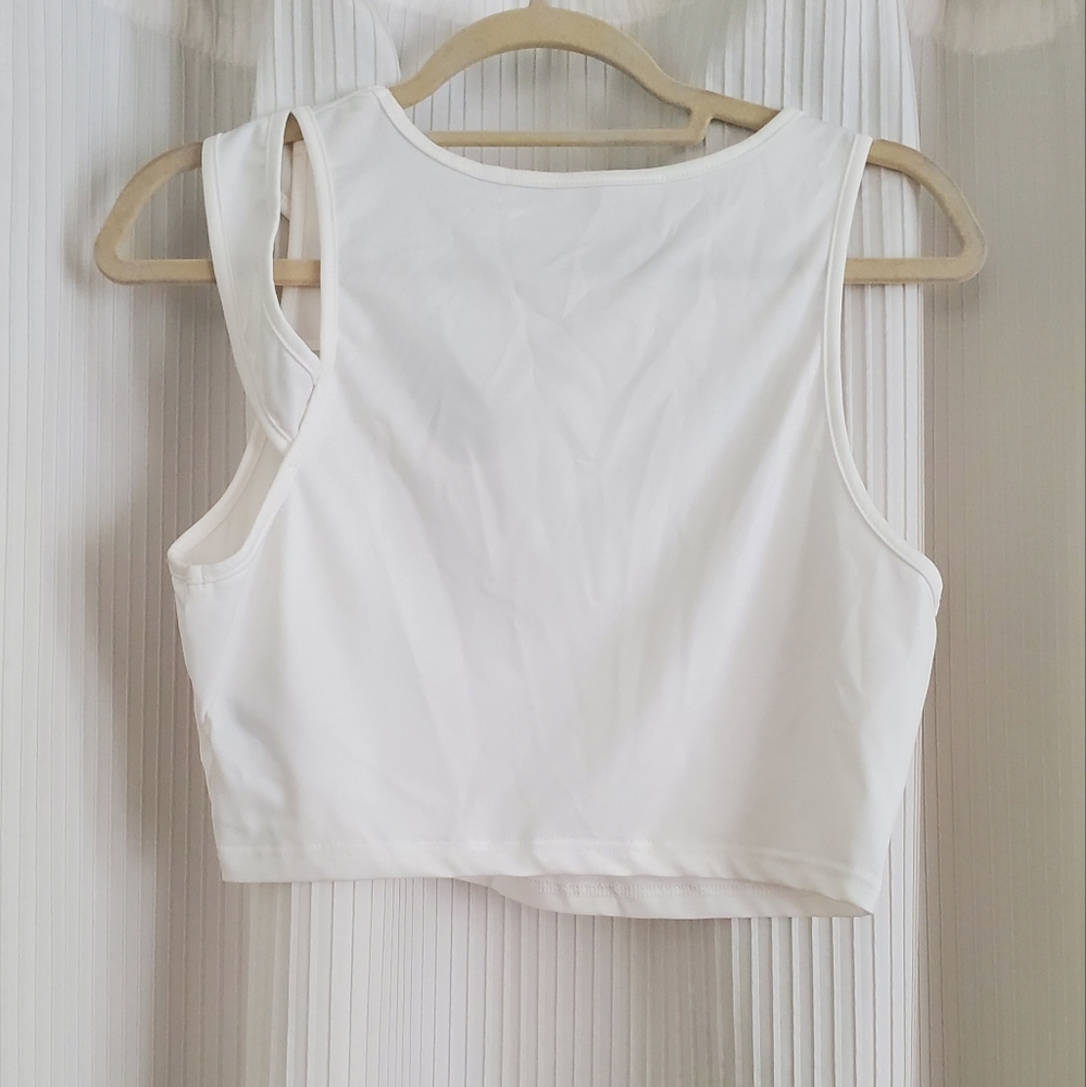 White Crop Top, OXL plus size